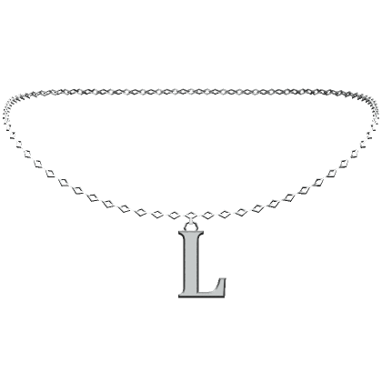 Roblox Item L: Initial Necklace (Silver)