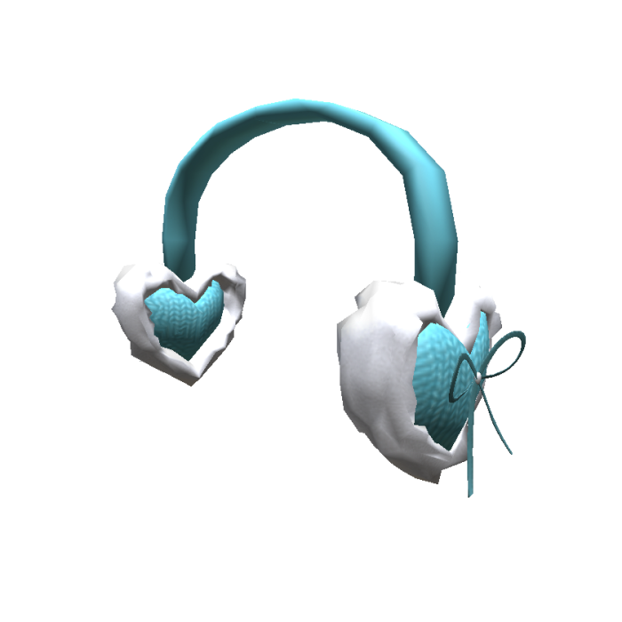 ❤️ Fluffy Winter Blue Heart Earmuffs