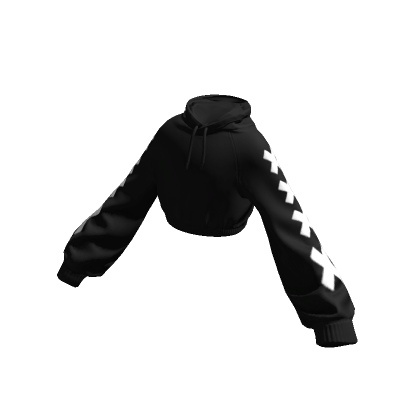 Black and on sale white hoodie roblox