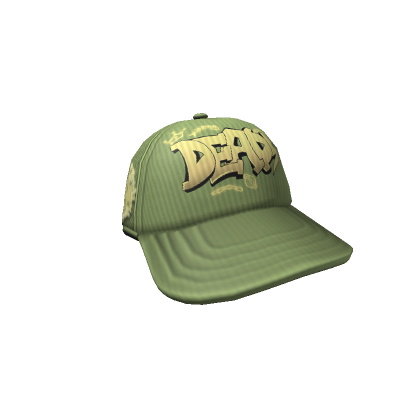 Roblox Item Green Y2K Deads cap