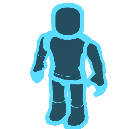 John Cyan Blue R15 Outline Full-Avatar Aura