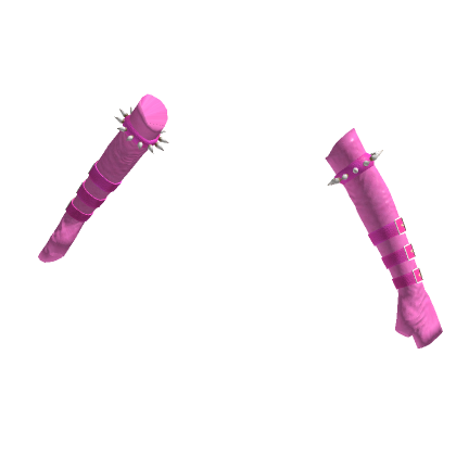 Roblox Item Pink Leather Punk Arm Warmers