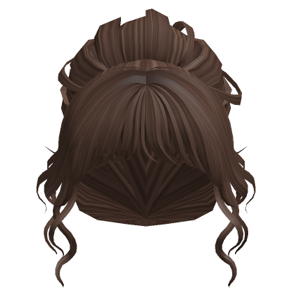 (꽃) Flower Messy Bun - Brown | Roblox Item - Rolimon's