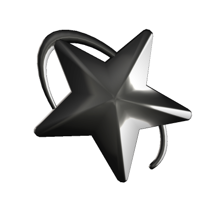 Y2K Chrome Shooting Star Hairclip (Left) Roblox Item Rolimon #39 s
