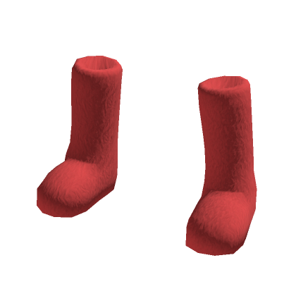 Y2K Fuzzy Red Boots - Roblox