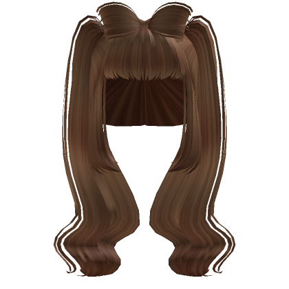Roblox Item Adorable Bow-Tied Pigtails in Light Brown