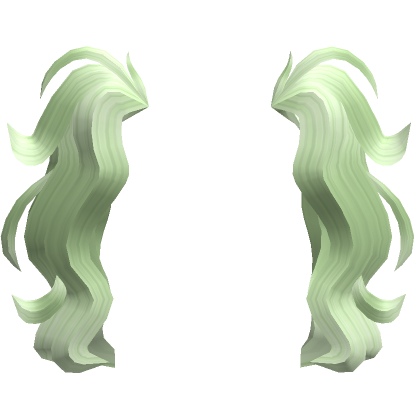Anime Fluffy Hair(Green)'s Code & Price - RblxTrade