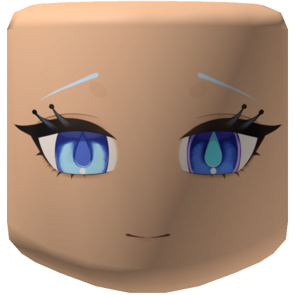 Anime Blue Eyes w/ Blush Face Mask in Light Skin