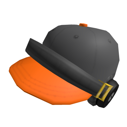 Roblox Item Snapback w/ Headphones (Orange)