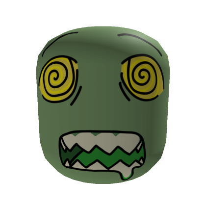 Roblox Item Hypnotized Zombie Face [Moss Green] (Reuploaded!)