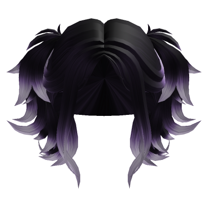 Messy Pigtails - Black - Roblox
