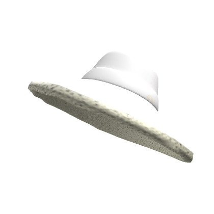 Roblox Item White Wide Brim Hat