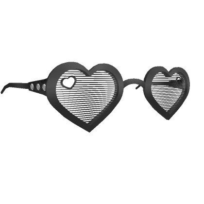 Roblox Item Black Lovely Heart Shades