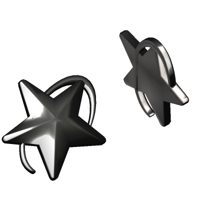 Y2K silver star hairclips set's Code & Price - RblxTrade