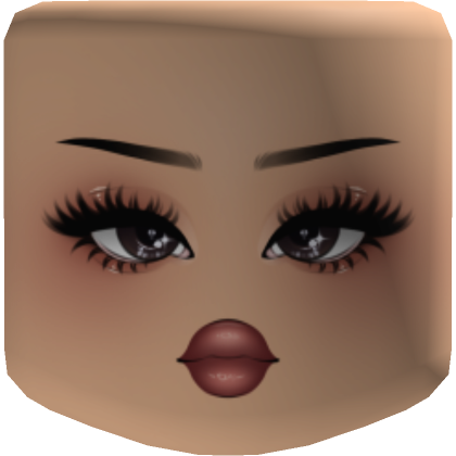 Brown MakeUp Girl Face's Code & Price - RblxTrade