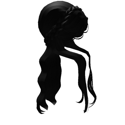 Black hair extensions roblox sales