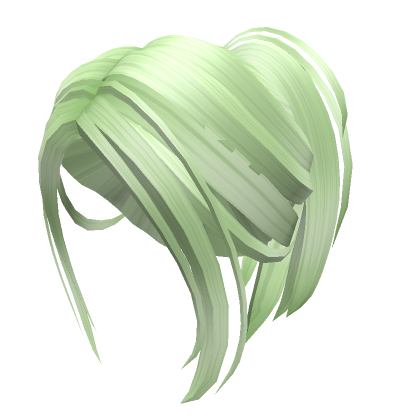Emo Grunge Girl Messy Y2K Layered Hair Green