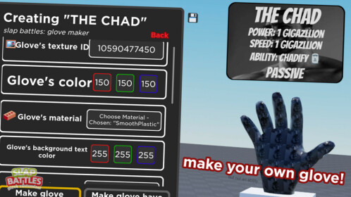 slap battles: glove maker - Roblox