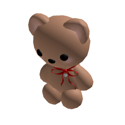 Roblox Item Holdable bear w/ red bow