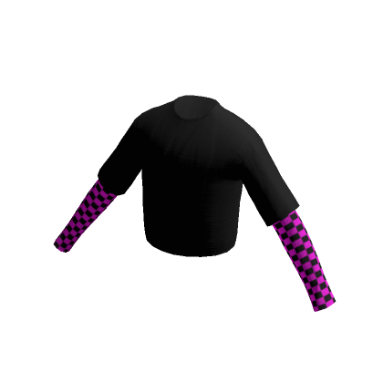 Pink Checkered Layered Crop Top | Roblox Item - Rolimon's