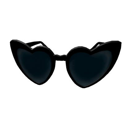 Roblox Item Y2K Heart Glasses - Black