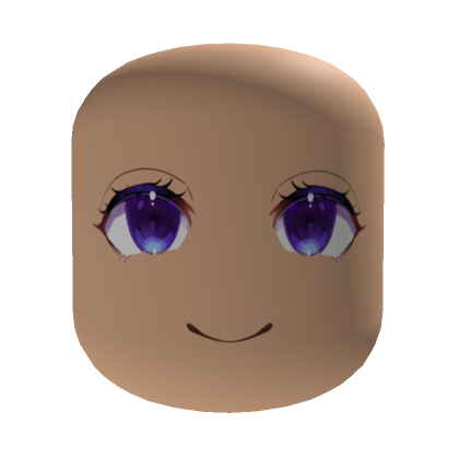 Cute Purple Anime Face Roblox Item - Rolimon's