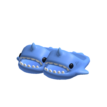 Roblox Item 3.0 Blue Shark Slippers