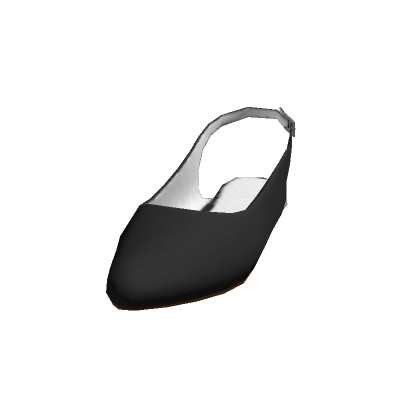 Roblox Item Shoes_Satin_Slingback_001_DarkGray_Left_Accessory