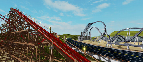 Red Rocket Roller Coaster FREE SINGLE RIDER Roblox