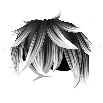 Black and White Messy Hair - Roblox