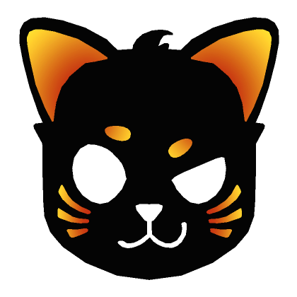 Glowing Gold Snarky Cat Mask | Roblox Item - Rolimon's