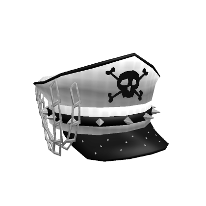 Roblox Item White Captain Skull Cap