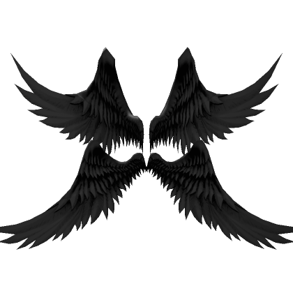 Roblox Item Huge Black Fallen Angel Wings👼
