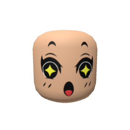 Starry Eyes Anime Head - Surprised Face | Roblox Item - Rolimon's