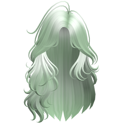 Natural Messy Anime Hair (Green) - Roblox