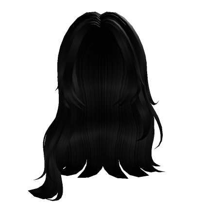 Anime Long Lush Wavy Popstar Hair (Black)'s Code & Price - RblxTrade