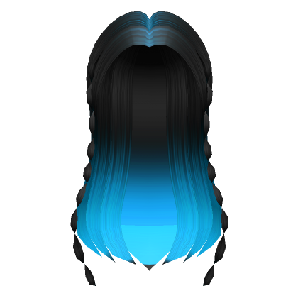 Short Hair Light Blue & Black - Roblox