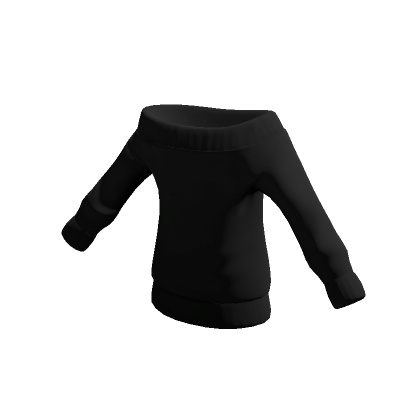 Black Off Shoulder Sweater's Code & Price - RblxTrade