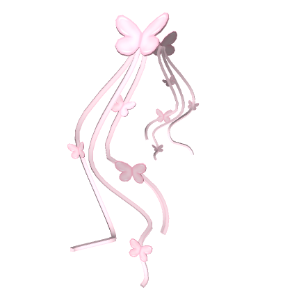 Roblox Item Pink Butterfly Bow Strands