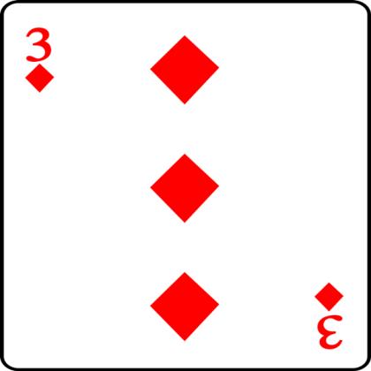 Playing card diamond 3