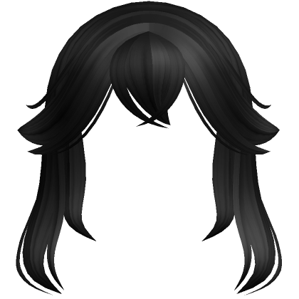 Middle Swept Spiky Bangs in Black | Roblox Item - Rolimon's