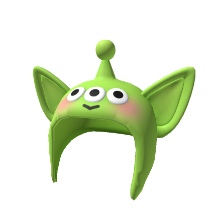Roblox Item kawaii alien green toy blush hood
