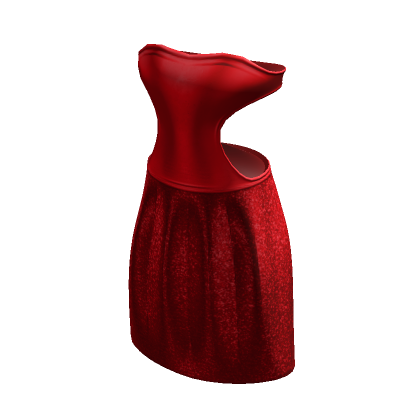 Red Satin Shiny Glitter Dress's Code & Price - RblxTrade