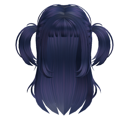 Anime Layered Y2K Messy Popular Hair Navy Blue's Code & Price - RblxTrade