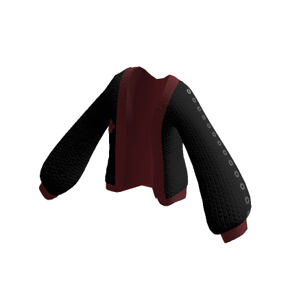 Roblox Item Oversized Black and Red  Dizzy Sweater