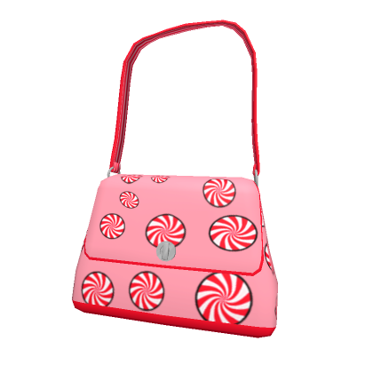 Roblox Item Christmas Pink Peppermint Purse
