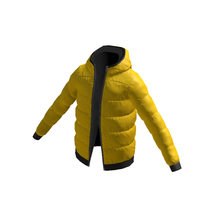 Yellow Hooded Puffer Jacket | Roblox Item - Rolimon's