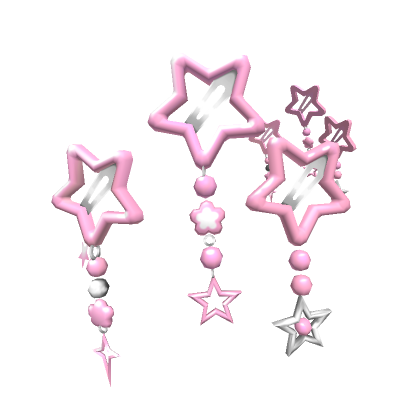✩ Y2K Pink Star Dangle Pastel Hairclips