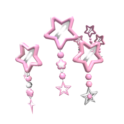 Y2K Pink Star Dangle Pastel Hairclips's Code & Price - RblxTrade