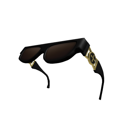 Black Y2K Golden Cross Sunglasses Lifted Shades's Code & Price - RblxTrade